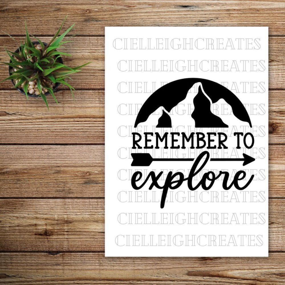 *2 for $20* Remember To Explore vinyl decal Sticker Handcrafted Mountain